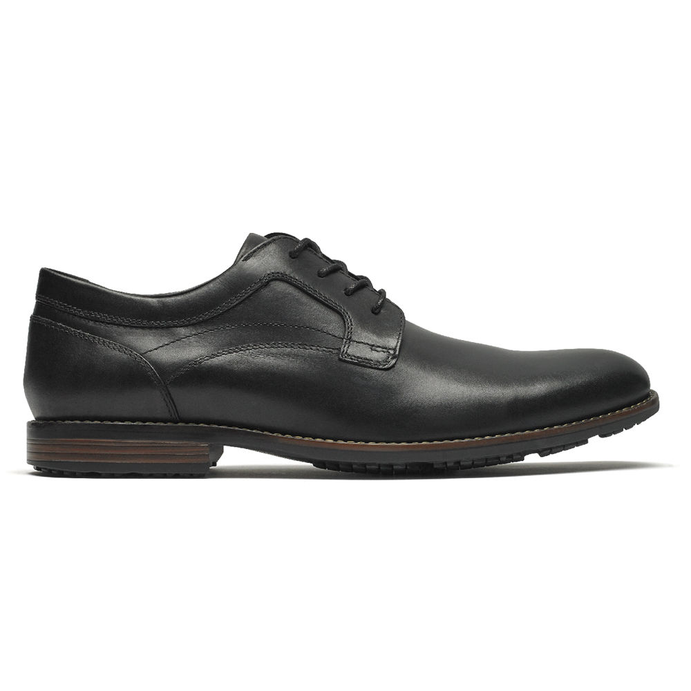 Rockport Mens Dustyn Plain Toe - Oxfords Black - EHX943758